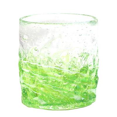 Стакан-кубок Ryukyu Glass, Сувенир с Окинавы, Стекло "Коралл Светлячок", Зеленый, Светящийся в темноте