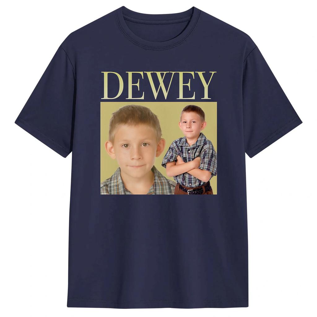 Dewey Poster T Shirt Summer  Cotton T-Shirts For Men Harajuku Printed Tee Shirt Short Sleeve Streetwear Clothing