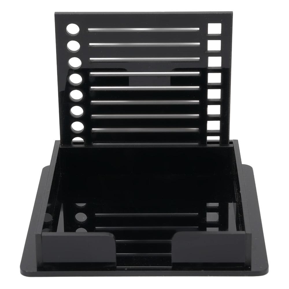 Black Sticky Note Holder 3x3 Inch Sticky Pads Dispenser Portable Memo Pad Organizer Office Desk