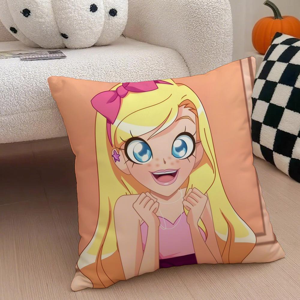 Magical Musical French Anime LLoliRock Cushion Cover Throw Pillow Cover Hidden Button Durable Polyester Chair Cushion