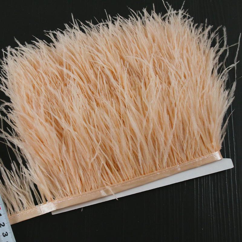 1M Отделка из страусиных перьев Высокое качество 8-10см Бахрома из перьев Лента для шитья платьев, одежды, украшений своими руками