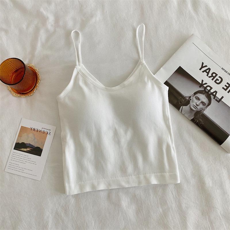 V-образный вырез Slim Fit однотонный топ для летней многослойной одежды или верхней одежды