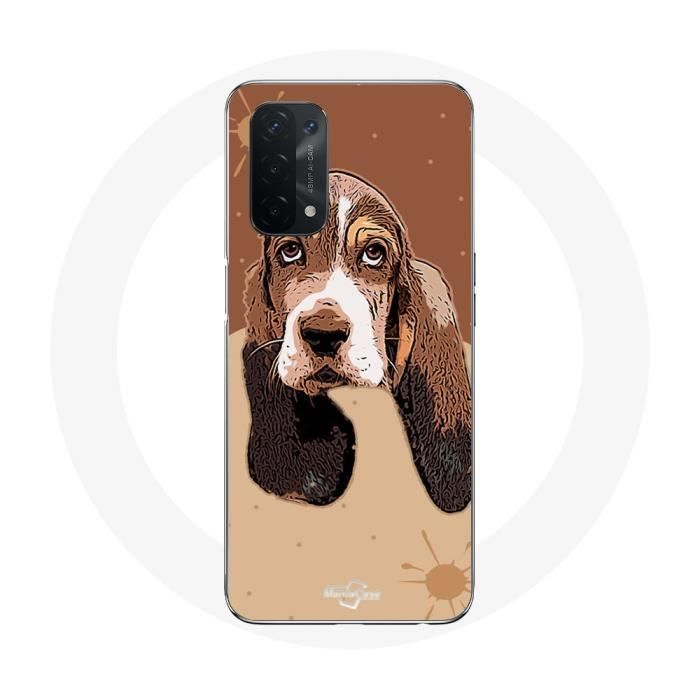 Coque - MANIACASE - Oppo A74 5G - Souple - Basset Hound - Mixte