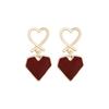 Корейские серьги Xiaoxiang Love Heart: Высококачественный летний сладкий дизайн с акцентами в виде капель масла