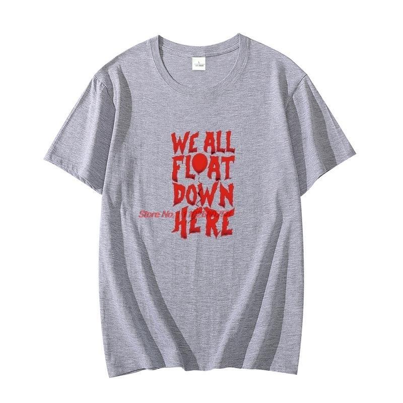 Cotton Tshirt All Float Down Here Slogan Penny Wise Graphic T Shirts Oversized T Shirts Tees Tops Harajuku Unisexs Clothing