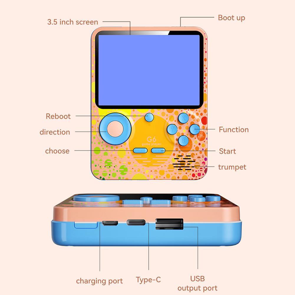 G6 Kids Handheld Video Game Console 3.5\