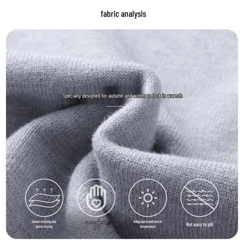 ROMON Men's Slim Fit Fleece Lined Half-High Collar Pullover Sweater