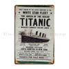 Titanic Ticket Poster Metal Signs Iron Party Painting Custom Cinema Tin Sign Poster