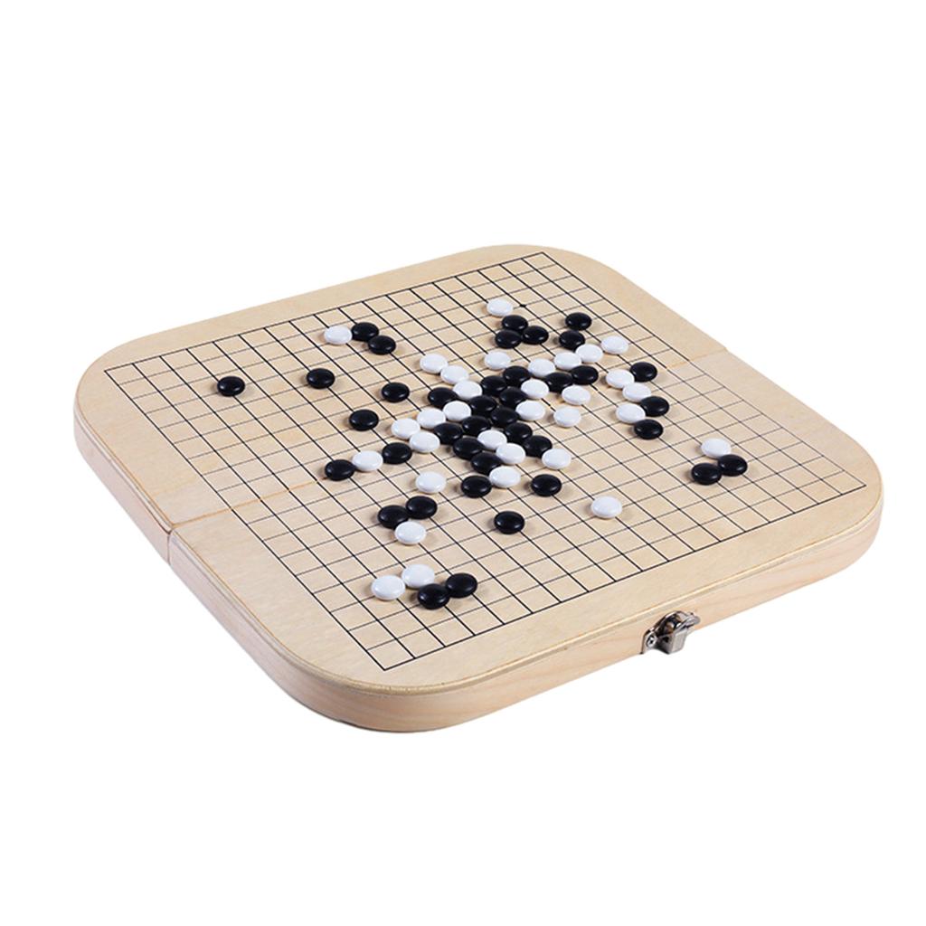 Портативная деревянная игра го стратегическая настольная игра для семейного отдыха Gobang Gomoku складной настольный набор дорожная игра
