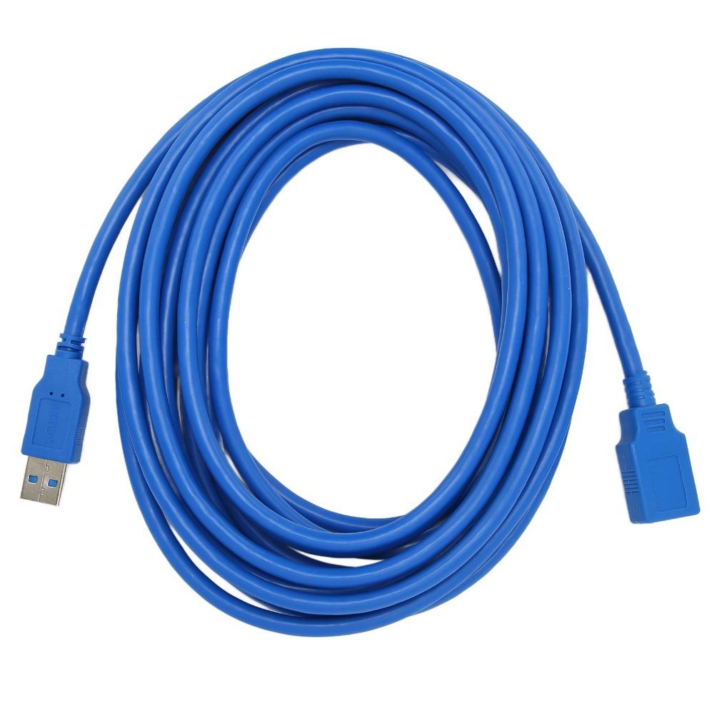 Portable 5Gbps Speed USB 3.0 Extension Cable Lightweight 5 Meters High Speed Data Cable Blue USB A Male Female Cable Home