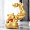 Статуэтки Golden Cat Muscle Arm Lucky Cat скульптура Украшения Поднос для хранения из смолы Подстаканник для хранения ключей Украшения