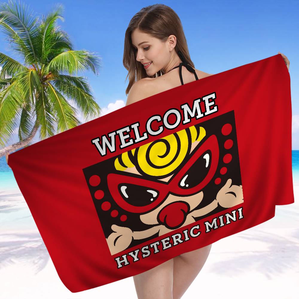 H-Hysteric M-Mini Милая Девочка Микрофибра Печатное Пляжное Полотенце Горный Туризм Йога Пляж Плавание Бег Впитывающее Мягкое Полотенце