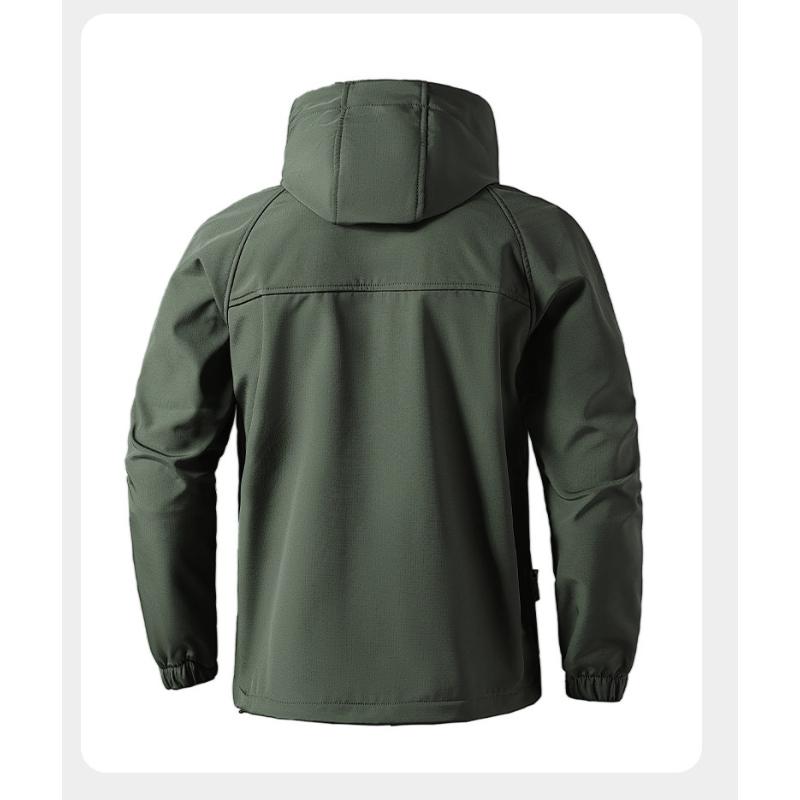 Осенне-зимний костюм-куртка для мужчин, утолщенный флисом, ветрозащитный и водоотталкивающий, теплый, для активного отдыха, для рабочей страховки, для альпинизма, повседневная одежда