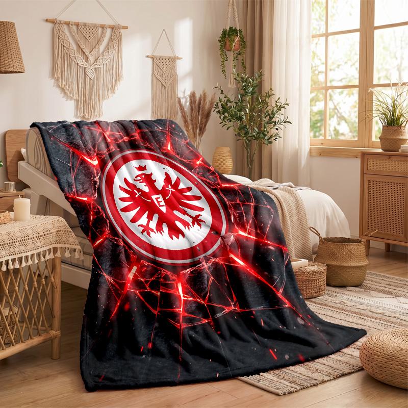 Eintracht Frankfurt Football Print Flannel Blanket Soft Warm Sofa Bed Throw Blanket For Home Office Bedroom