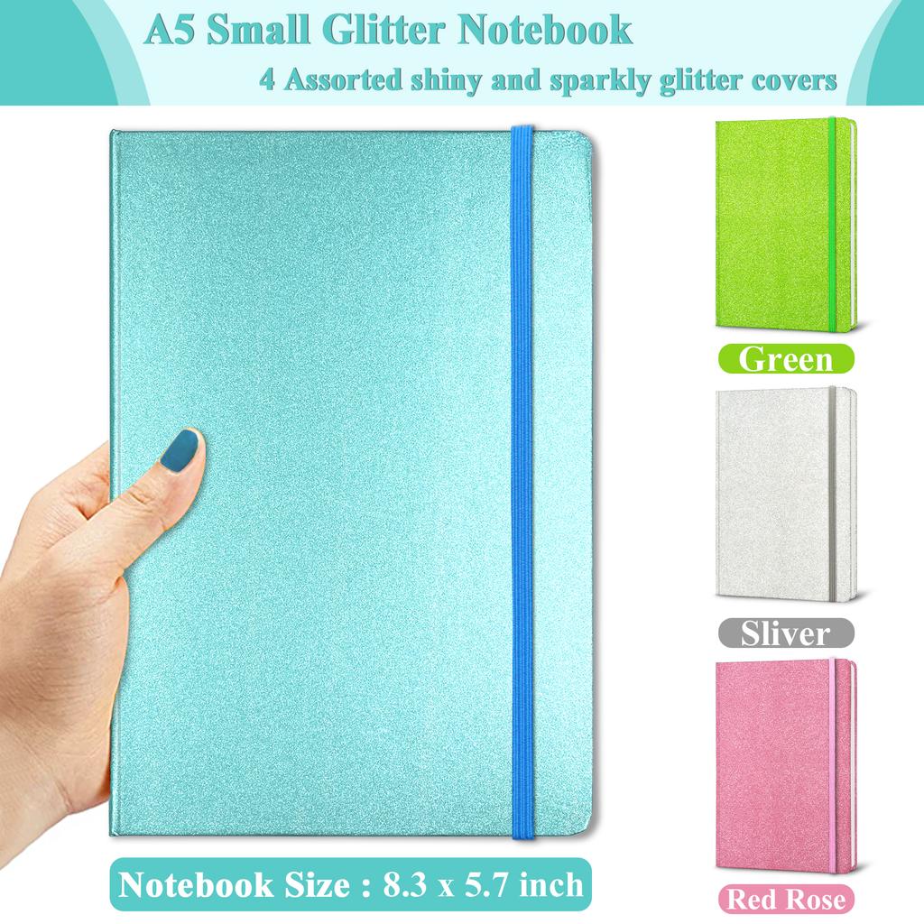 Fashion Glitter Cover Notebook A5 Glitter Notebooks Smooth Writing Paper for Gifts