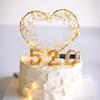 LED Event Supplies Cupcakes Pearl Cake Toppers Happy Birthday Cake Decorating Tool Party Decoration