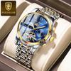 Новые роскошные мужские часы ТОП-бренда с коробкой, автоматические водонепроницаемые полые многофункциональные светящиеся мужские механические часы