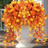 1/2/3/4 шт. Осенние подвесные искусственные ипомеи, устойчивые к УФ-лучам, реалистичные искусственные цветы, свадебная вечеринка, для помещений, для улицы, для сада, настенные, искусственные цветы