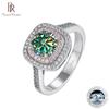 BagueRingen 1 Carat Moissanite Diamond Ring For Engagement Wedding Women's S925 Sterling Silver Jewelry Square Shaped Design Gift