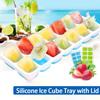 14-Grid Food Grade Square Ice Tray Mold Silicone Ice Molds Easy Release Iced Drink Making DIY Kitchen Gadget BJL007