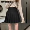 Summer Woman Skirt Preppy Style Pleated Skirt Chic Student High Waist A-line Skirt Woman