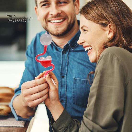 Glass Hand Boiler Love Heart Thermometer Toy Educational Science Toy Multifunctional Science Experiment Hand Boiler Gift for Children Adults