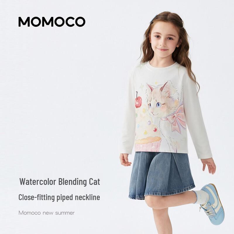 Сладкая и универсальная футболка с длинным рукавом для девочек MOMOCO