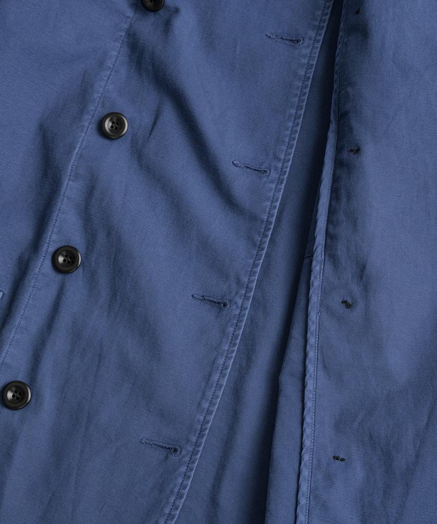 BEHEAVYER Dyed C/L French Db Jacket Faded Blue