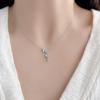 925 Sterling Silver Luminous Butterfly Necklace Moonstone Pendant Tassel Clavicle Chain Fine Jewelry for Trendy Birthday Gifts