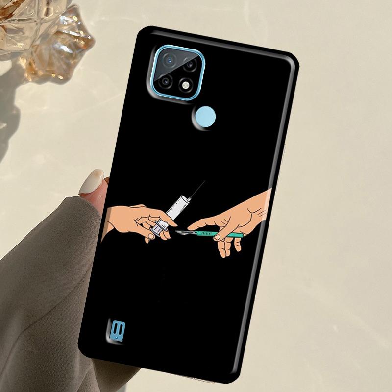 Медицина Врач Медсестра Для Realme C55 C51 C21Y C25S C75 C67 C61 C53 13 12 10 11 14 Pro Plus GT 6T 6 5 GT7 Pro Чехол