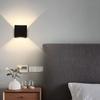 Modern Simple Indoor LED Wall Lamps Aluminum Wall Lights Bedroom Living Room Lighting Square Black White Wall Lamp Light Fixture