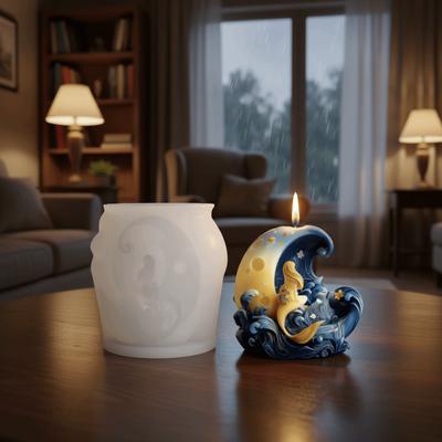 Силиконовая форма для свечей ручной работы, многоразовая, гибкая, 3D, для изготовления поделок, ароматерапевтических свечей