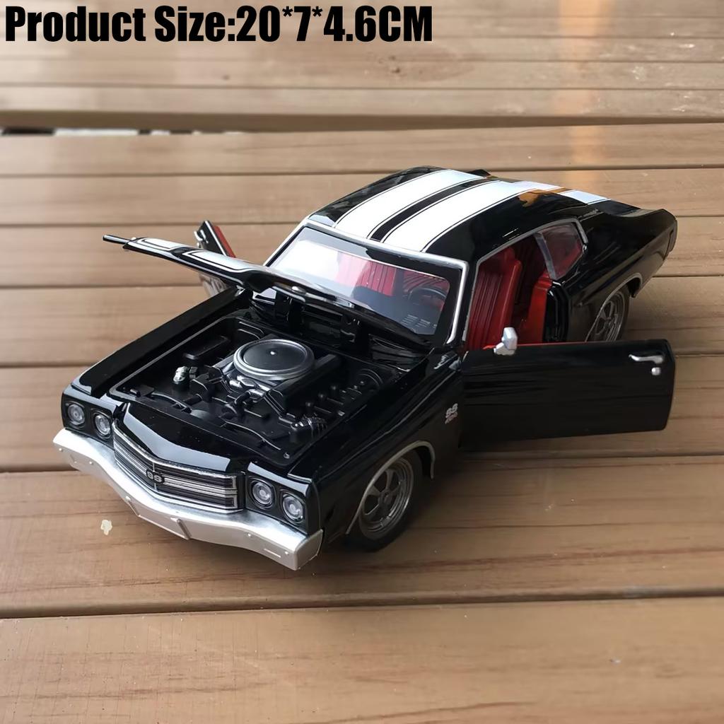 1:24 Chevrolet Chevelle SS 454 1970 American Muscle Sports Car Alloy Metal Diecast Model Car Children Toy Car Collectibles Toys