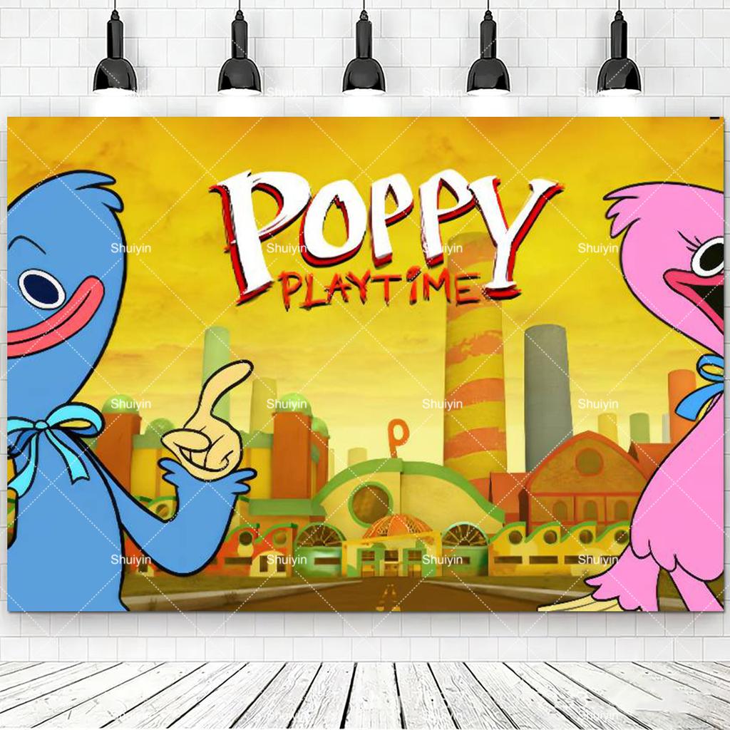 Горячая игра-P&Poppy-Playtimes Фон Декорации на День Рождения Детей Товары для Вечеринки Баннер на Выписку из Роддома Декор для Фестиваля Ужасов Реквизит Подарок
