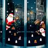 2/4 Pcs Christmas Stickers Santa Claus Snowflake Reindeer Xmas Decals Waterproof Festive Decor Stickers for Windows Glass