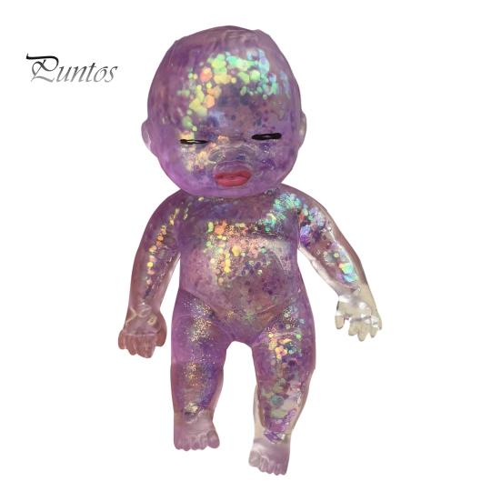 Сквиш-мячик от стресса из ТПЭ с блестками 'Baby', Прозрачная кукла-младенец, Мягкая, эластичная сенсорная игрушка-фиджет, Расслабляющий подарок для взрослых и детей, Сувениры для вечеринки