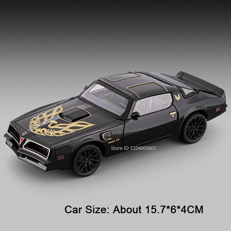 1:Модель автомобиля-игрушка Firebird Hellcat в масштабе 32, металлическая литая, со звуком и светом, модели с амортизаторами, коллекция, подарок для детей