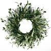 18'' Olive Wreath for Front Door Farmhouse Greenery Wreath with Olive Leaves Wreath for Indoor Outdoor Wall Wedding Home Decor