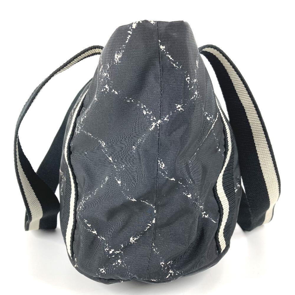 CHANEL Old travel line Pet Bag Bag Dog Doggie Shoulder Bag Nylon Black