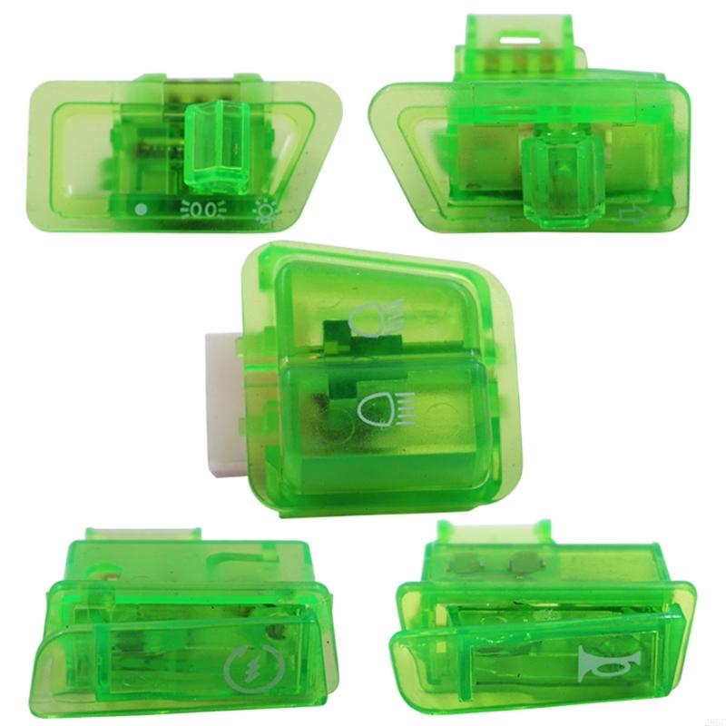 28GC 5 Pieces Motorcycle Switch Button with Headlight Turn and Horn Functions Suitable for Modified Mopeds Scooter