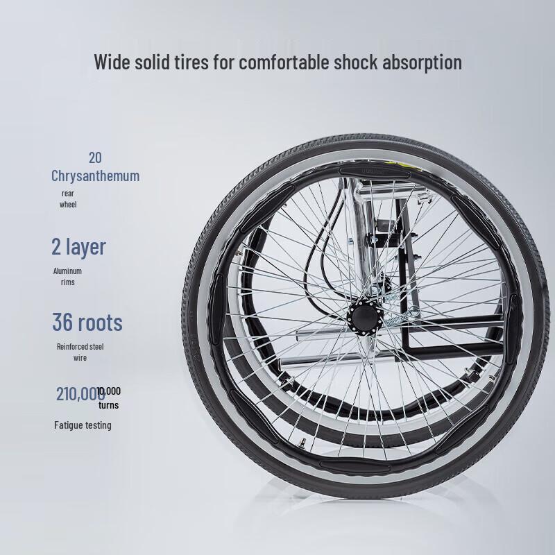 Yuwell H061C Manual Lightweight Folding Wheelchair