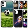 Чехол для телефона с изображением огненного футбольного мяча для iPhone 17 Air 16 pro max 15 14 plus 12 13 Защитная крышка coque