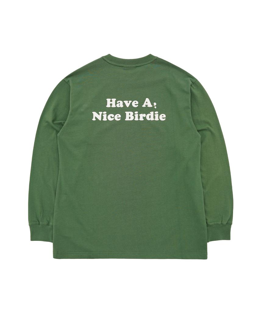 UPPERSTROP GOLF [Up3102] Upst Golf Signature Logo Long Sleeve Round Neck T-Shirt Jade Green