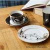 Noritake Cup Saucer 245cc Moomin Moominvalley Comet 1 Guest Black Bone China & (Coffee Tea) TG93686/N-090L