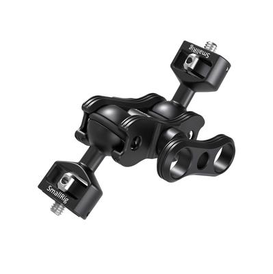 SMALLRIG Магический кронштейн с шаровой головкой и винтом 1/4", Многофункциональный двойной шаровой адаптер, Регулируемый, Грузоподъемность 1,5 кг - 2070B