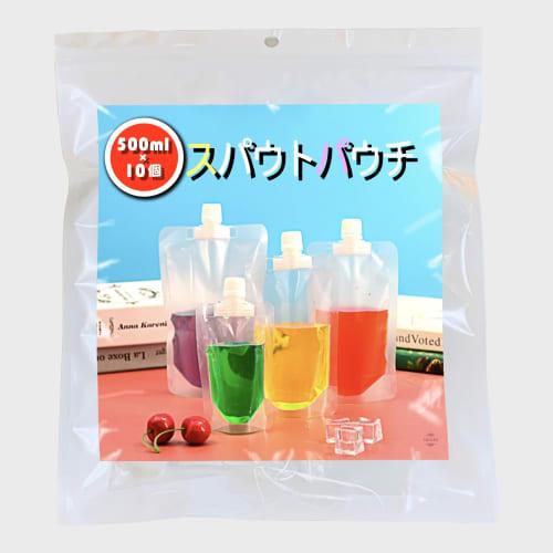 EXLEAD Clear Spout Pouches, 500ml, Pack of 10 [Available In 100ml, 150ml, 200ml, 250ml, 300ml, 380ml, and 500ml] Large-mouth Spout Pouches, Storage Co