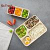 ZISIZ Disposable 4-Compartment Paper Pulp Lunch Box