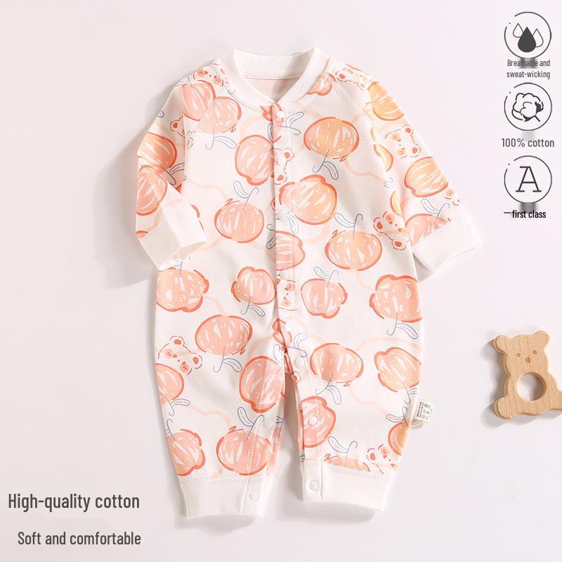2025 New Pure Cotton Baby Jumpsuit for Spring, Autumn, and Winter - Newborn Toddler Inner Wear