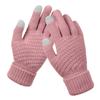 Knitted Touchscreen Gloves Anti Slip  Warm Winter Warm Fingered Gloves Thickened Gloves  for Running Sports Driving Riding