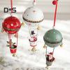 Рождественский кулон, железный воздушный шар, украшение с колокольчиком, фигурка Санта-Клауса, подвесные украшения в виде воздушного шара для рождественской елки, стола, камина